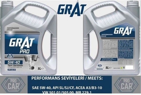 Grat Pro 5W-40 Motor Yağı (5 litre)