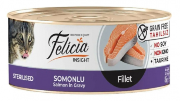 Felicia Tahılsız Sterilised Somonlu Fileto Yetişkin 85 gr Kedi Maması