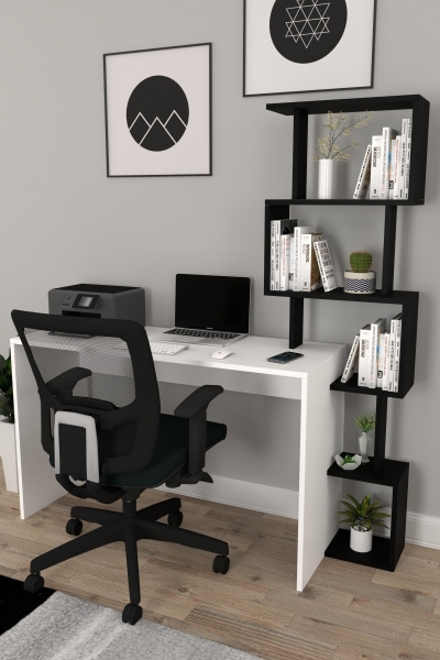 Moonlife Koordinat Çalışma Masası (Beyaz / Siyah)