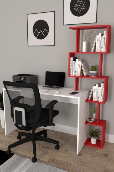 Moonlife Koordinat Çalışma Masası (Kırmızı / Beyaz)
