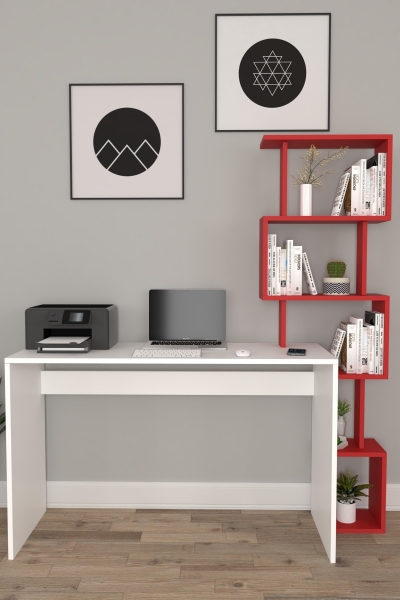Moonlife Koordinat Çalışma Masası (Kırmızı / Beyaz)