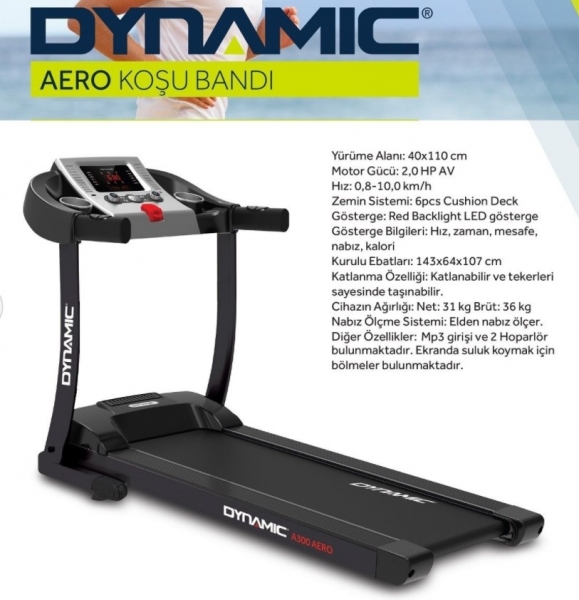 Dynamic Aero 2 HP Koşu Bandı