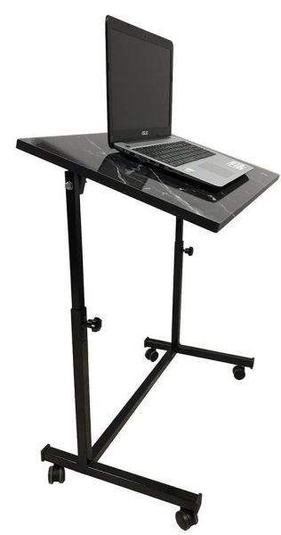 İrem YE Ayarlı Laptop Masası (Siyah Mermer)