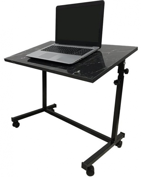 İrem YE Ayarlı Laptop Masası (Siyah Mermer)