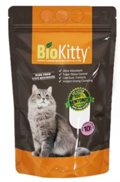 Biokitty Bebek Pudra Kokulu Kalın Taneli Doğal Bentonit 5 lt Kedi Kumu (Kalın Taneli)