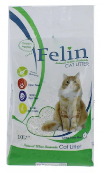 Felin Elmalı Bentonit 10 lt Kedi Kumu