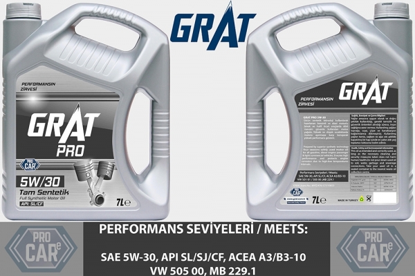 Grat Pro 5W-30 Motor Yağı (7 litre)