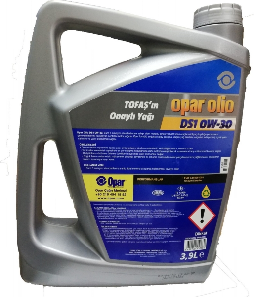 Opar Olio DS1 0W-30 Motor Yağı (3.9 litre)