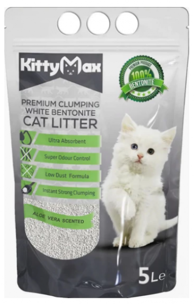 KittyMax Aloe Vera Kokulu Bentonit 5 lt Kedi Kumu