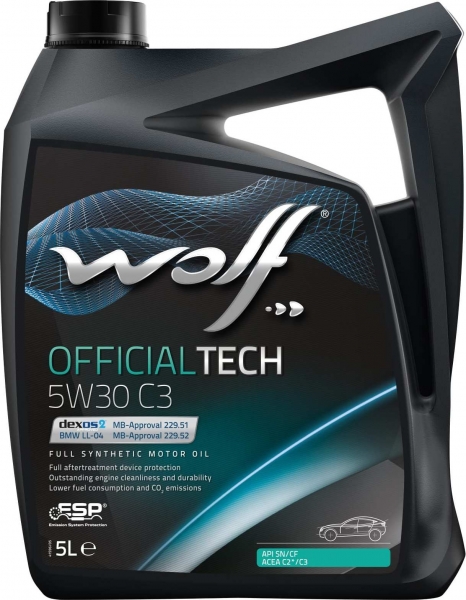 Wolf Officialtech 5W-30 C3 Motor Yağı (5 litre)