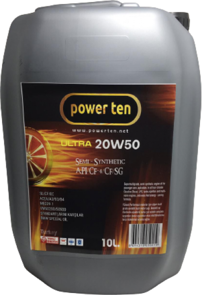 Powerten Ultra 20W-50 Motor Yağı (10 litre)