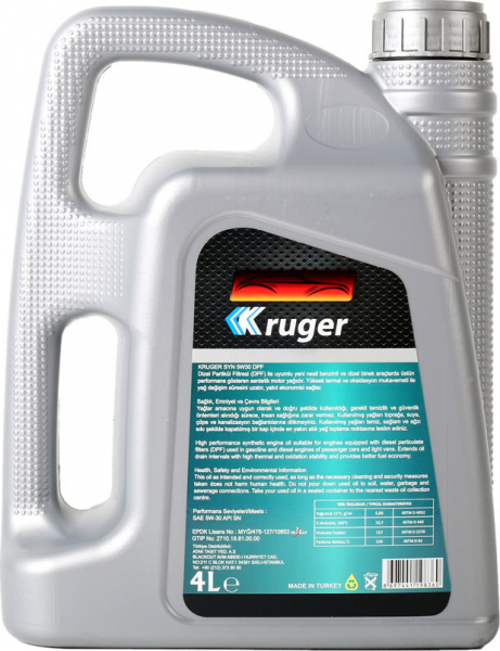 Kruger SYN 5W-30 DPF Motor Yağı (4 litre)