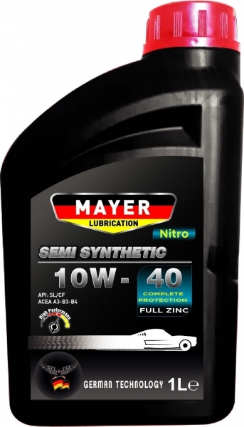 Mayer Lubrication Nitro 10W-40 Motor Yağı (1 litre)
