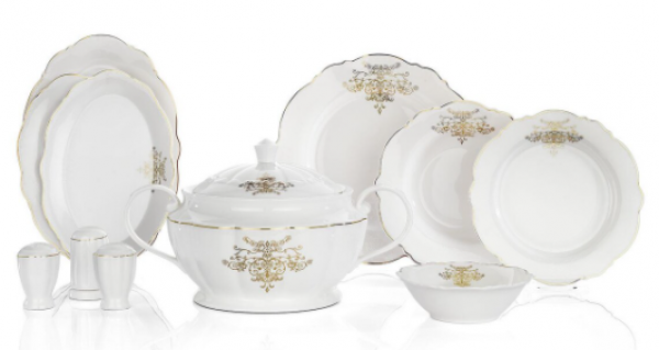 Schafer Motif ALT01 60 Parça Yemek Takımı (Altın)