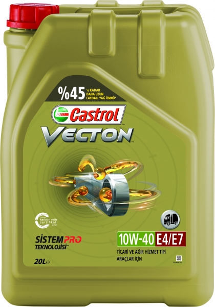 Castrol Vecton 10W-40 E4/E7 Motor Yağı (20 litre)