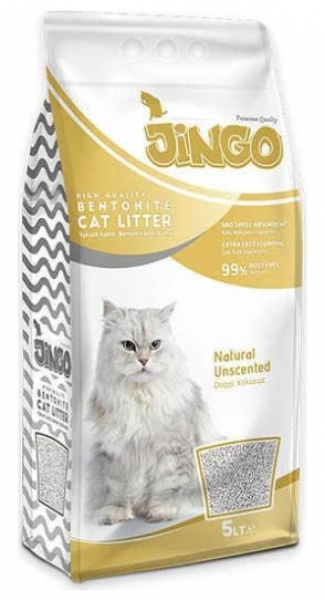 Jingo Naturel Bentonit İnce Taneli 5 lt Kedi Kumu (5 lt)