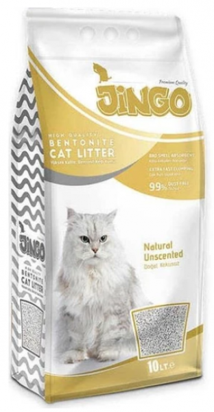 Jingo Naturel Bentonit Kalın Taneli 10 lt Kedi Kumu (10 lt)