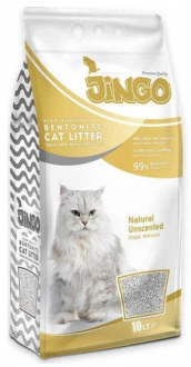 Jingo Naturel Bentonit Kalın Taneli 10  lt Kedi Kumu