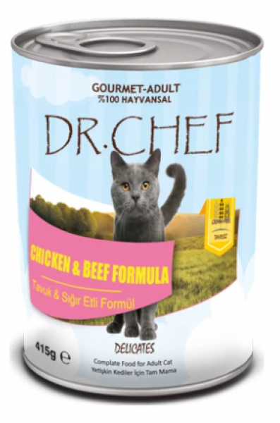 Dr.Chef Tahılsız Gurme Tavuk 415 gr Kedi Maması