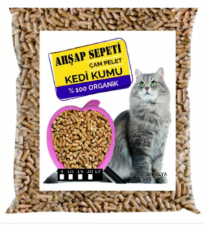 Ahşap Sepeti Organik Çam Peleti 40 lt Kedi Kumu