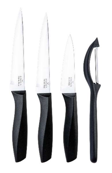 Karaca Peel Black Bıçak Seti 4 Parça