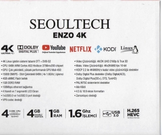 Seoultech Enzo 4K Uydu Alıcısı