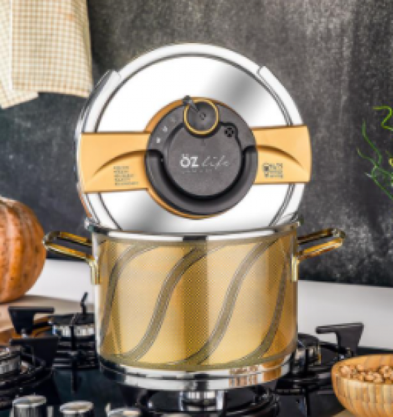 Özlife Enza Gold Düdüklü Tencere (8 Litre)