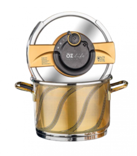 Özlife Enza Gold Düdüklü Tencere (8 Litre)