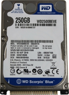 WD Scorpio Blue HDD