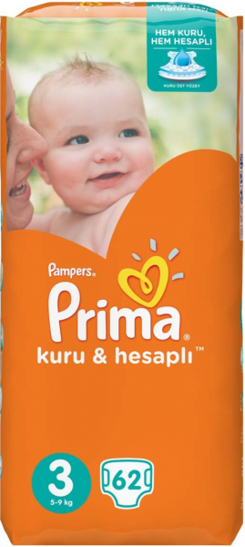 Prima Kuru ve Hesaplı 3 Beden Bebek Bezi