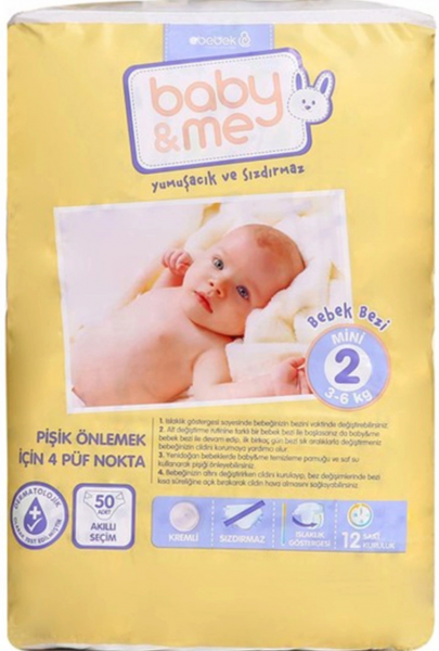 Baby Me 2 Beden 50 Adet Bebek Bezi