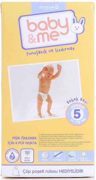Baby Me 5 Beden 50 Adet Bebek Bezi