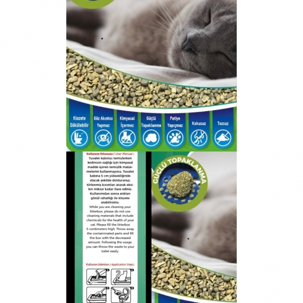 Orga Kitty Topraklanan Granüllü 10 lt Kedi Kumu