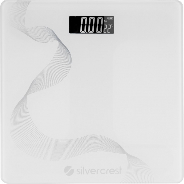Silver Crest SC-BS100 Gümüş çizgili Dijital Banyo Tartısı