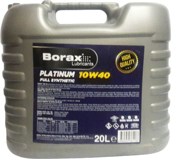 Borax Platinum Full Synthetic 10W-40 Motor Yağı (20 litre)