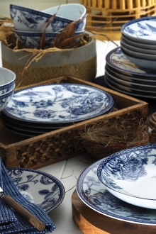 Kütahya Porselen Blue Blanc 939016 24 Parça Yemek Takımı