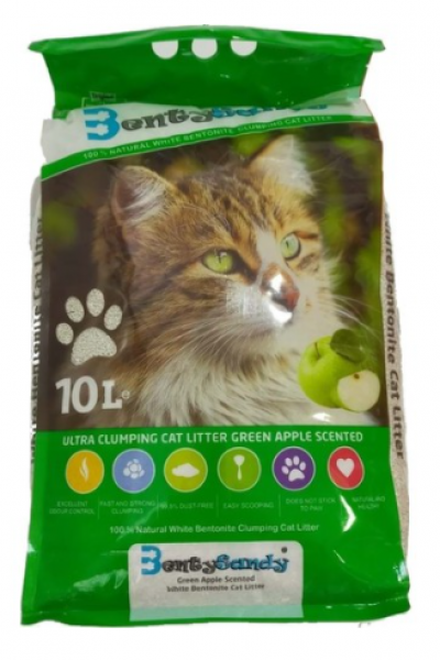 Benty Sandy Elma Kokulu Ince Bentonit 10 lt Kedi Kumu