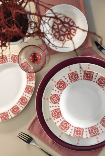 Kütahya Porselen Bone Kalipso 880050 24 Parça Yemek Takımı