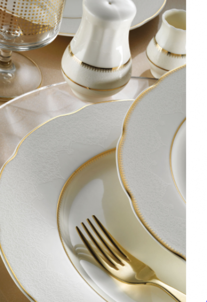 Kütahya Porselen Bone Olympos 9825 24 Parça Yemek Takımı