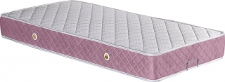 MD Elmas Pembe Solit 90X190 cm Yaylı Yatak