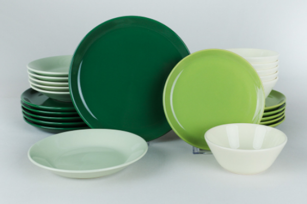 Keramika Hitit Degrade Mat 24 Parça Yemek Takımı (Yeşil)