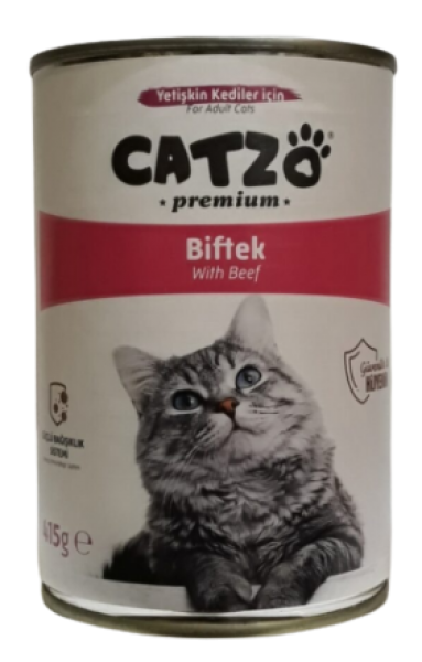Catzo Premium Biftekli 415 gr Kedi Maması