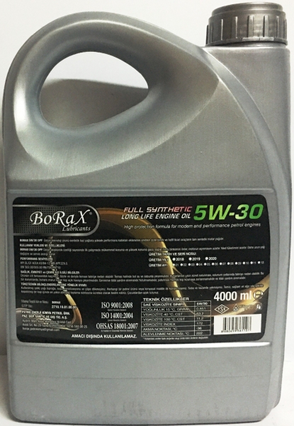 Borax Resistant 5W-30 Motor Yağı (4 litre)