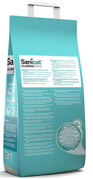 Sanicat Clumping White Cotton Fresh Oksijen Kontrol 8 lt Kedi Kumu