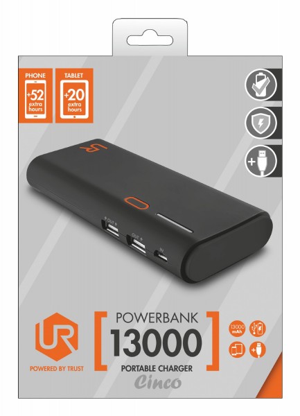 Trust Urban Revolt Cinco 13000 13000 mAh Powerbank