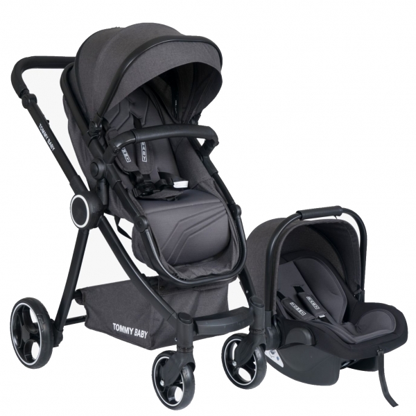 TommyBaby Toranto Black Vip Travel Sistem Bebek Arabası