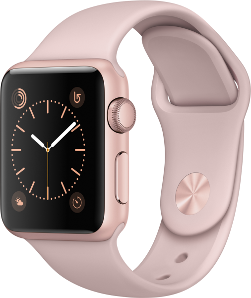 Apple Watch Series 1 (38 mm) Roze Altın Rengi Alüminyum Kasa ve Kum Pembesi Spor Kordon Akıllı Saat