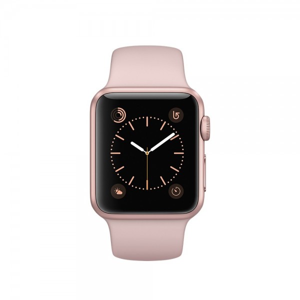 Apple Watch Series 1 (38 mm) Roze Altın Rengi Alüminyum Kasa ve Kum Pembesi Spor Kordon Akıllı Saat