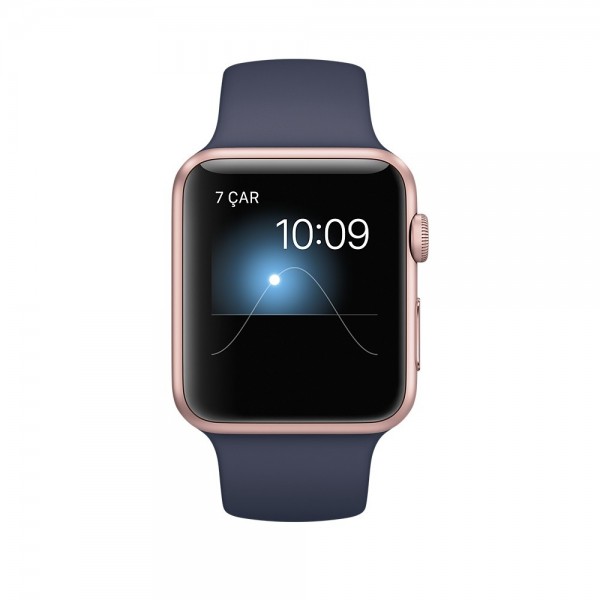 Apple Watch Series 1 (42 mm) Roze Altın Rengi Alüminyum Kasa ve Gece Mavisi Spor Kordon Akıllı Saat
