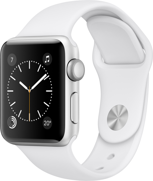 Apple Watch Series 2 (38 mm) Gümüş Rengi Alüminyum Kasa ve Beyaz Spor Kordon Akıllı Saat